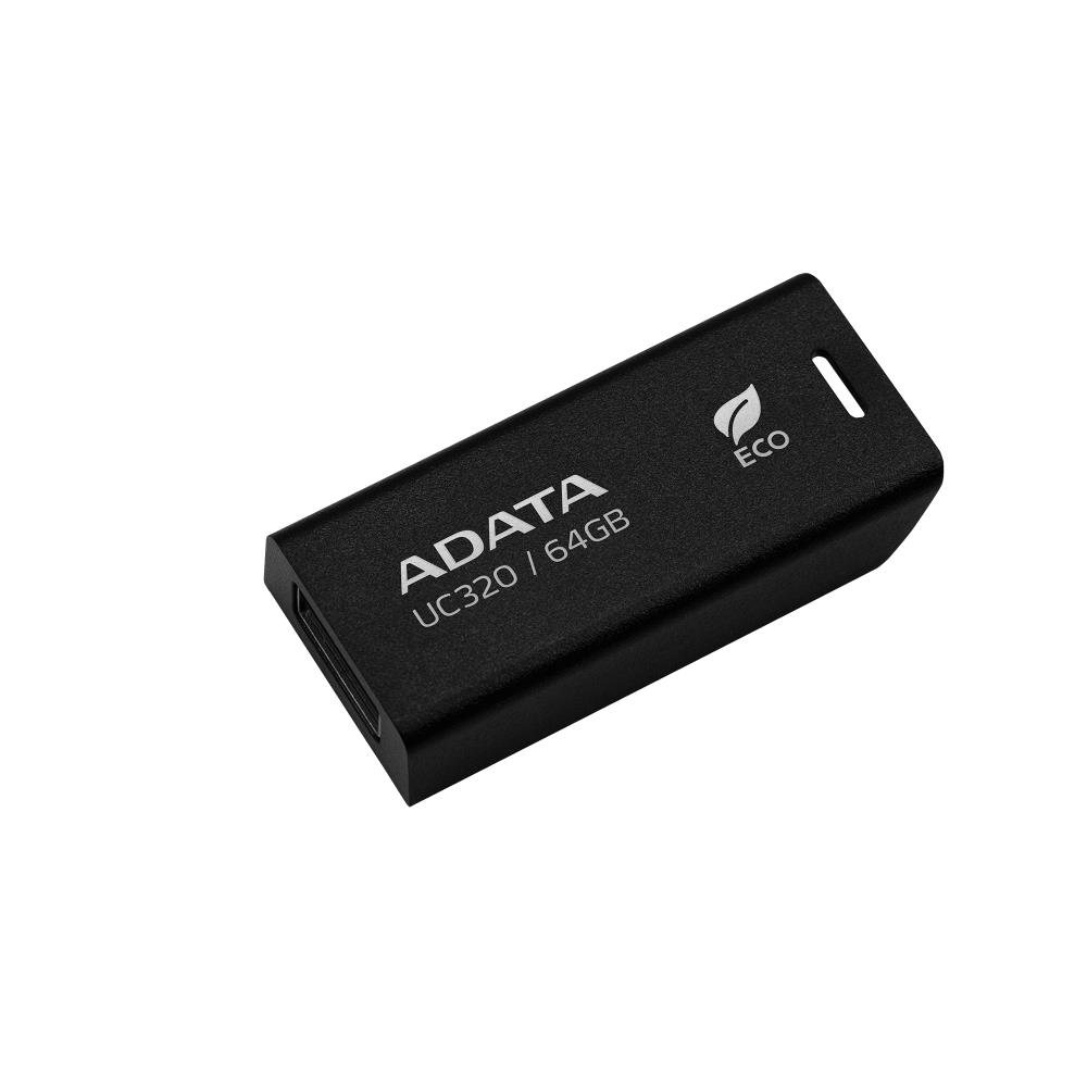 MEMORY DRIVE FLASH USB3.2 64GB/BLACK UC320-64G-RBK/BK ADATA - Image 2