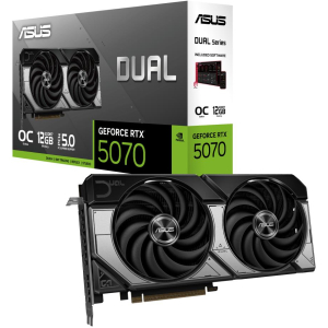 Graphics Card ASUS NVIDIA GeForce RTX 5070 12 GB GDDR7 192 bit PCIE 5.0 16x Dual Slot Fansink 1xHDMI 3xDisplayPort DUAL-RTX5070-O12G