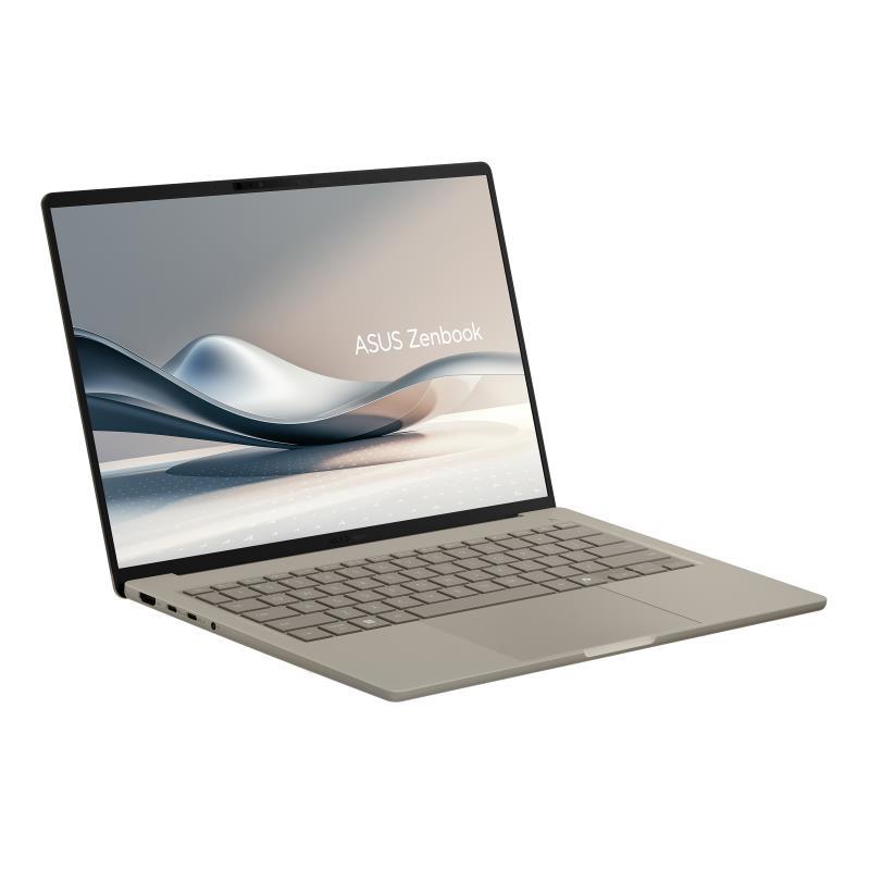 Notebook ASUS ZenBook Series UX3407QA-QD202W CPU Snapdragon X X1-26-100 14" 1920x1200 RAM 16GB LPDDR5x SSD 512GB Qualcomm Adreno Integrated ENG Windows 11 Home Beige 0.98 kg 90NB1501-M00E30 - Image 2