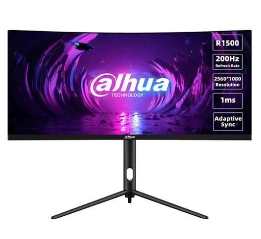 LCD Monitor DAHUA DHI-LM30-E330CA 30" Gaming/Curved/21 : 9 Panel VA 2560x1080 21:9 200Hz 1 ms Swivel Tilt Colour Black LM30-E330CA