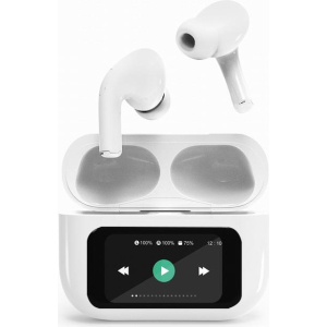 HEADSET BLUETOOTH/WHITE TWS-LCD-ANC-01-W GEMBIRD