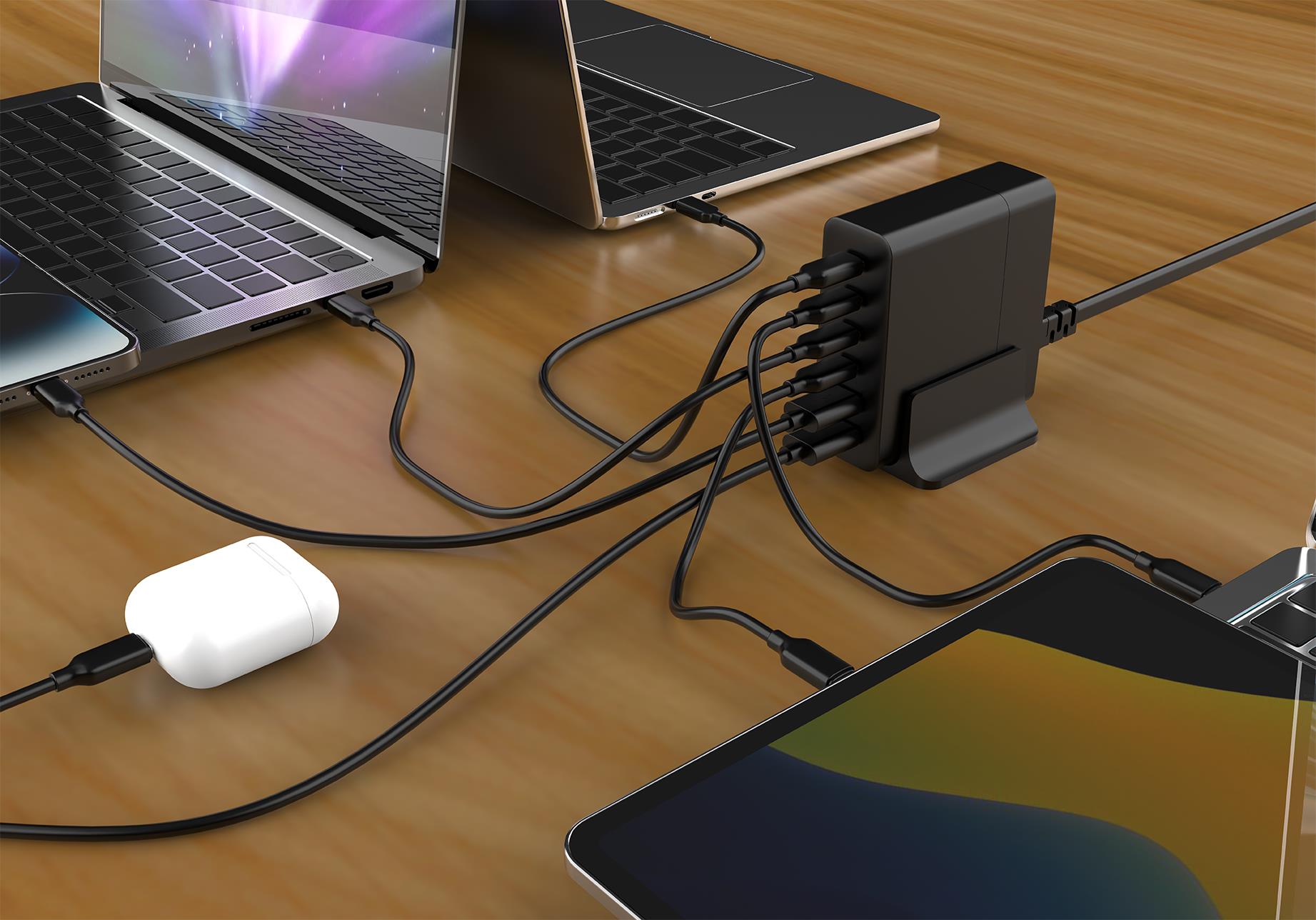 CHARGER USB UNIVERSAL 6P 75W/TA-UC-2A4C-PD75-01-BK GEMBIRD - Image 3