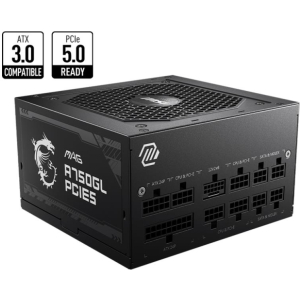 Power Supply MSI 750 Watts Efficiency 80 PLUS GOLD PFC Active MAGA750GLPCIE5