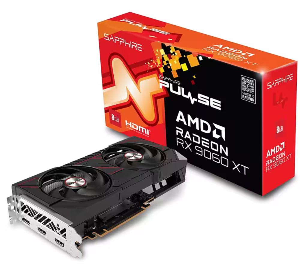 Graphics Card SAPPHIRE AMD Radeon RX 9060 XT 8 GB GDDR6 128 bit PCIE 5.0 16x GPU 2700 MHz Dual Slot Fansink 2xHDMI 1xDisplayPort 11350-04-20G