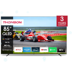 TV Set THOMSON 85" 4K/Smart QLED 3840x2160 Wireless LAN Bluetooth Google TV Black 85QG7S14