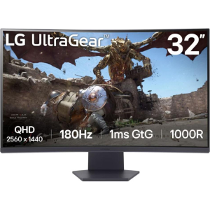 LCD Monitor LG 32GS60QC-B 32" Gaming/Curved Panel VA 2560x1440 16:9 180 Hz Matte 1 ms Tilt 32GS60QC-B