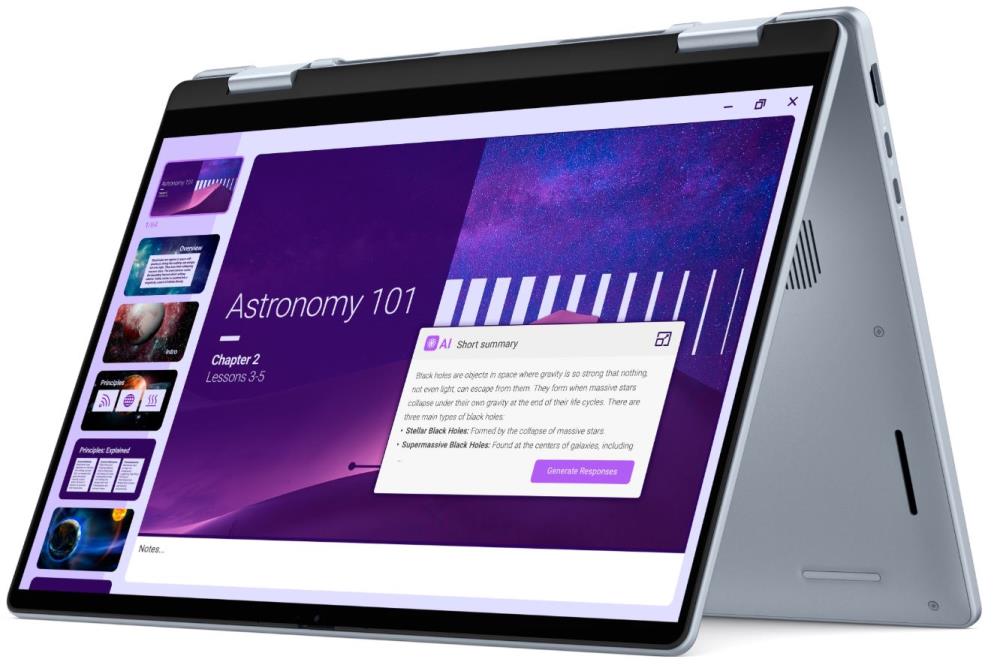 Notebook DELL 14 Plus 2-in-1 DB04250 CPU Core Ultra u7-256V 2200 MHz 14" Touchscreen 1920x1200 RAM 16GB LPDDR5x 8533 MHz SSD 512GB Intel Arc Graphics Integrated ENG Windows 11 Pro Ice Blue 1.61 kg DB04250_LNL_203 - Image 3