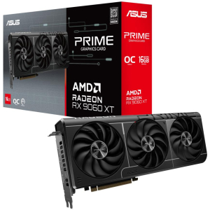 Graphics Card ASUS AMD Radeon RX 9060 XT 16 GB GDDR6 128 bit PCIE 5.0 16x Triple slot Fansink 1xHDMI 2xDisplayPort PRIME-RX9060XT-O16G