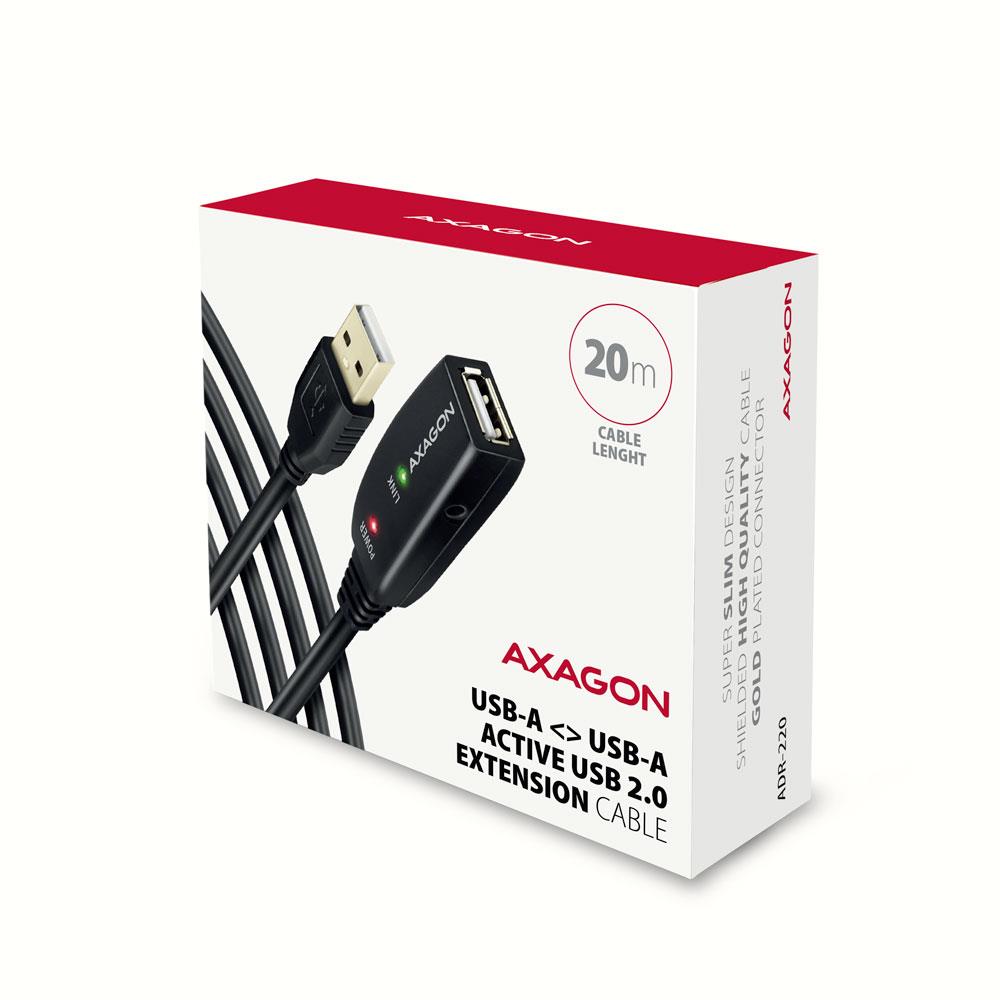 CABLE USB2.0 A-M/A-F ACTIVE/20M ADR-220 AXAGON - Image 2