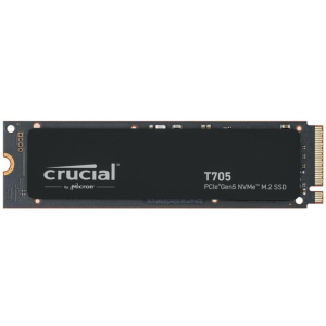SSD CRUCIAL T705 2TB M.2 PCIe Gen5 NVMe Write speed 12700 MBytes/sec Read speed 14500 MBytes/sec TBW 1200 TB CT2000T705SSD3