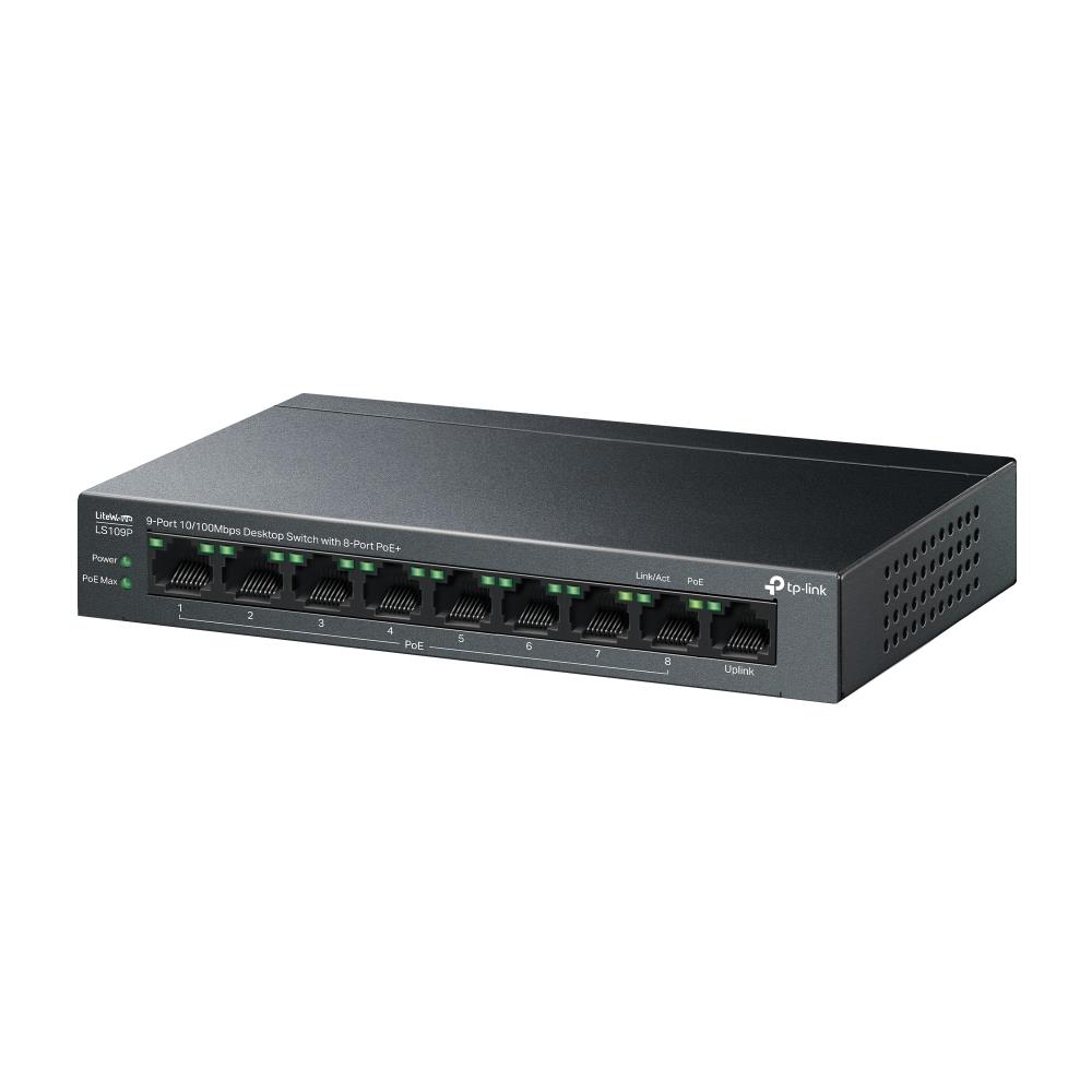 Switch TP-LINK LS109P Desktop/pedestal 9x10Base-T / 100Base-TX PoE+ ports 8 LS109P - Image 3