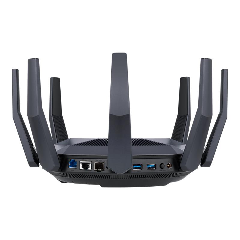 Wireless Router ASUS 6000 Mbps Mesh Wi-Fi 6 USB 3.1 9x10/100/1000M 1x10GbE 1xSPF+ Number of antennas 8 RT-AX89X - Image 3