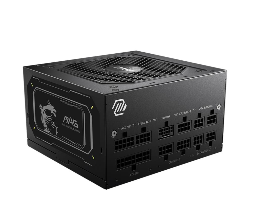 Power Supply MSI MAG A750GL PCIE5 II 750 Watts Efficiency 80 PLUS GOLD PFC Active MAGA750GLPCIE5II