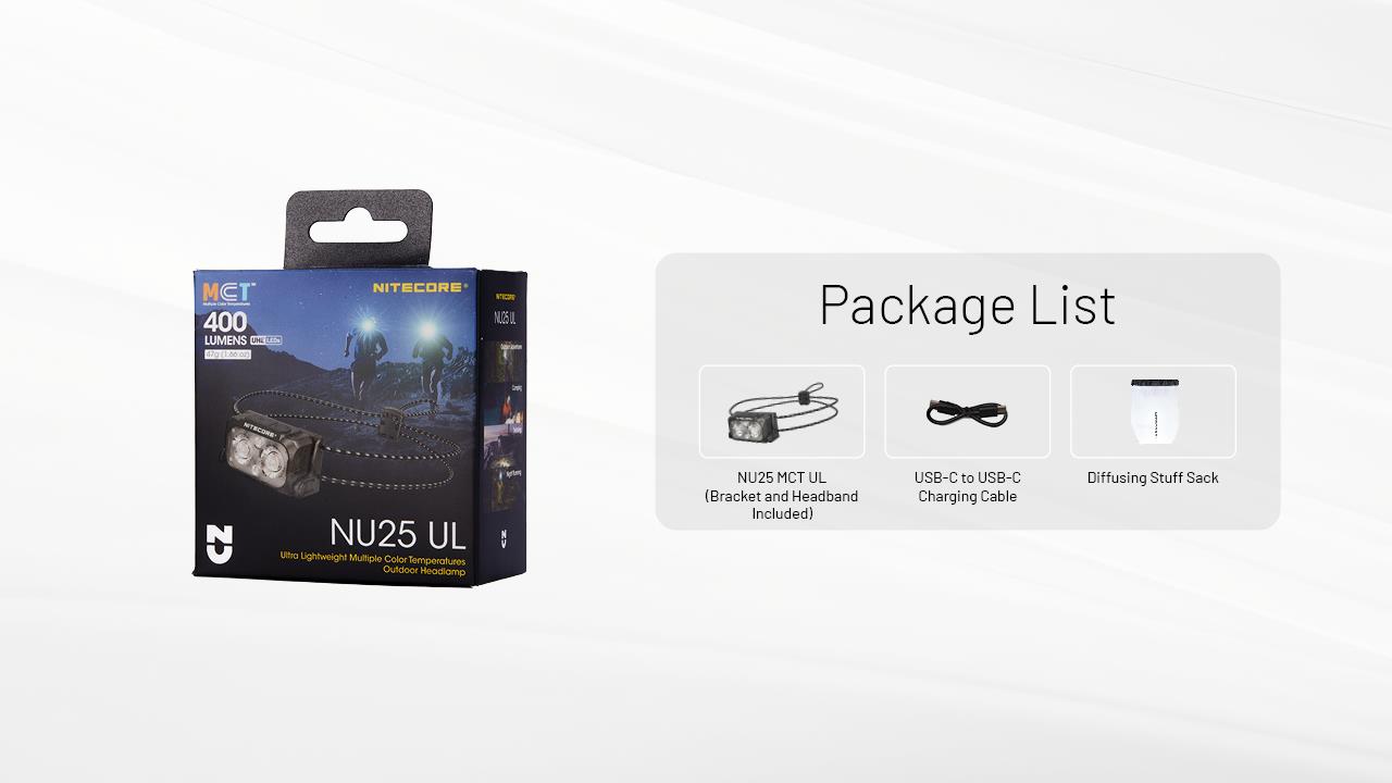 HEADLAMP NU SERIES 400 LUMENS/NU25 MCT UL NITECORE - Image 9