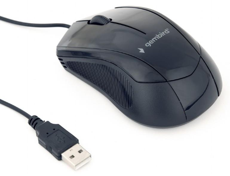 MOUSE USB OPTICAL/BLACK MUS-3B-02 GEMBIRD - Image 2