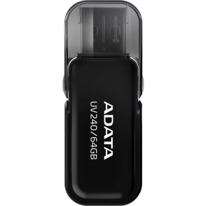 MEMORY DRIVE FLASH USB2 64GB/BLACK AUV240-64G-RBK ADATA