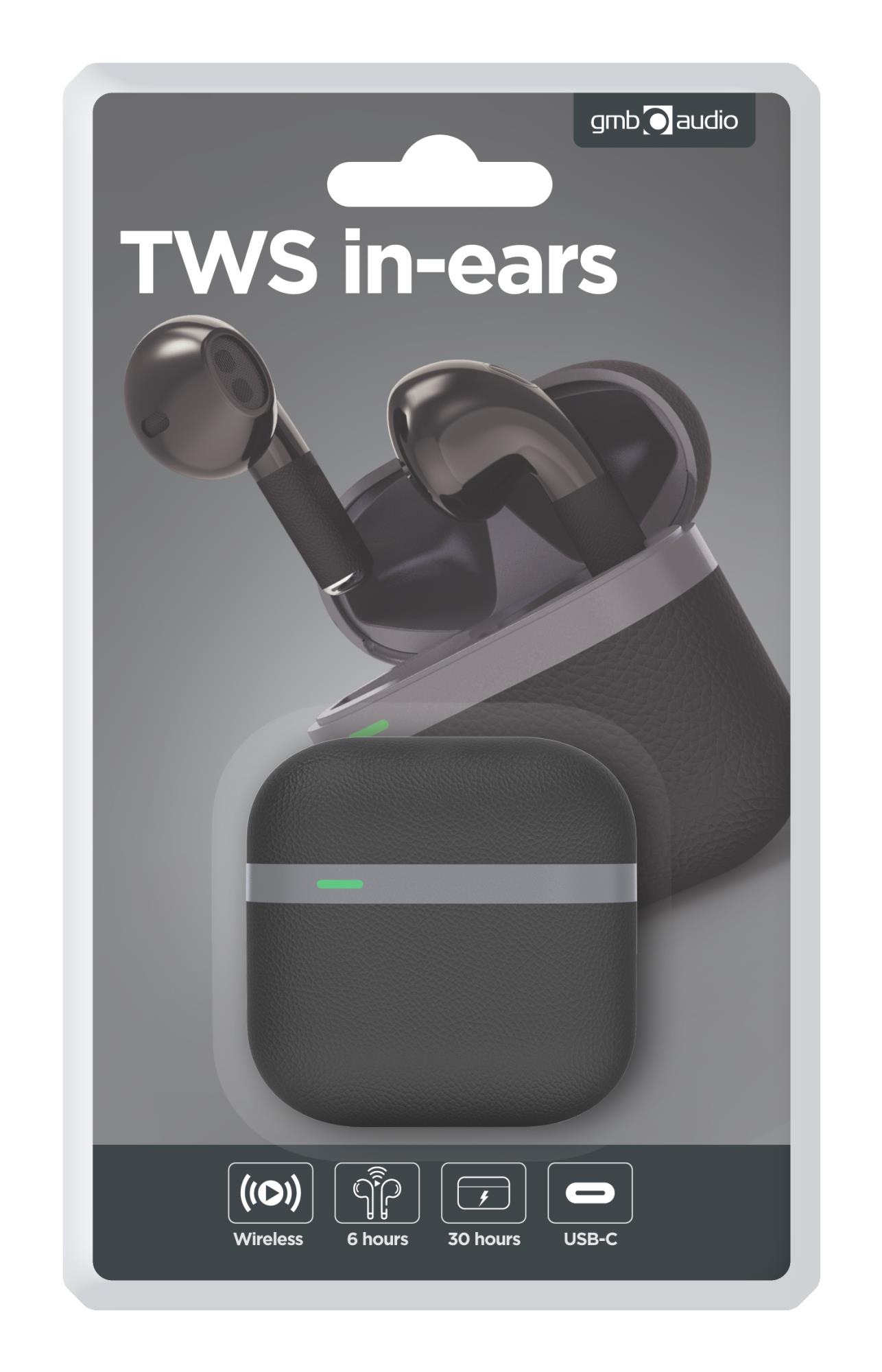 HEADSET BLUETOOTH/BLACK/GREY TWS-02-BK GEMBIRD - Image 7