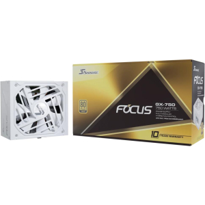 Power Supply SEASONIC FOCUS GX White ATX 3 (2024) 750 Watts Efficiency 80 PLUS GOLD MTBF 100000 hours FOCUS-GX-750-V4-WHITE