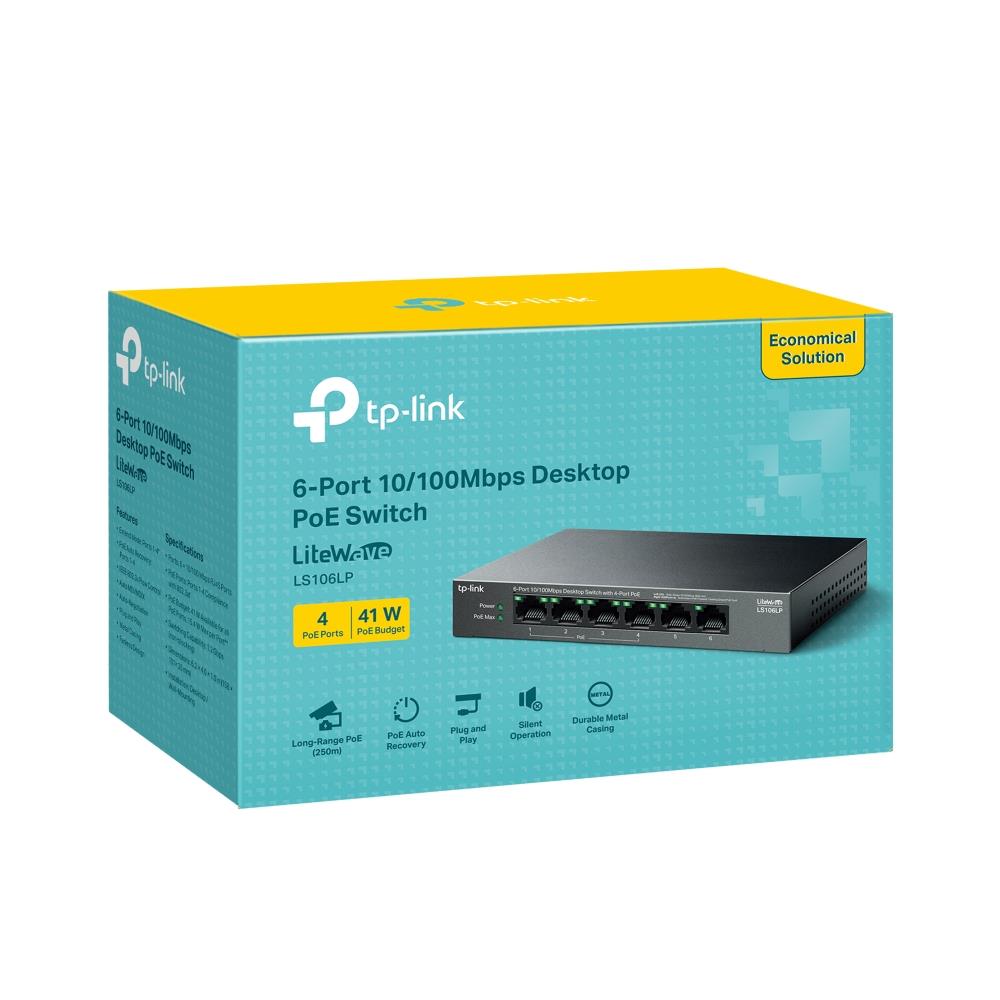 Switch TP-LINK LS106LP Desktop/pedestal 6x10Base-T / 100Base-TX PoE ports 4 LS106LP - Image 4