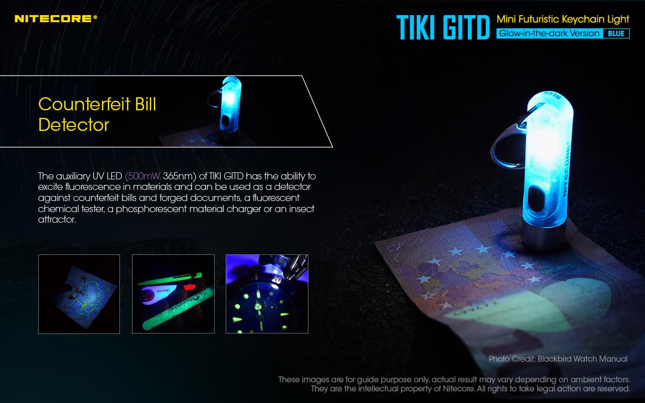 FLASHLIGHT T SERIES 300 LUMENS/TIKI GITD BLUE NITECORE - Image 4