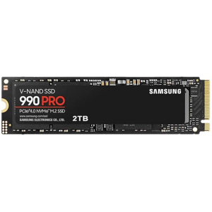 SSD SAMSUNG 990 PRO 2TB M.2 PCIE NVMe MLC Write speed 6900 MBytes/sec Read speed 7450 MBytes/sec 2.3mm TBW 1200 TB MTBF 1500000 hours MZ-V9P2T0BW