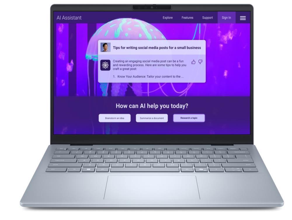 Notebook DELL 14 Plus DB14250 CPU Core Ultra u7-256V 2200 MHz 14" 2560x1600 RAM 16GB LPDDR5x 8533 MHz SSD 512GB Intel Arc Graphics Integrated ENG Windows 11 Pro Ice Blue 1.55 kg DB14250_LNL_208 - Image 2