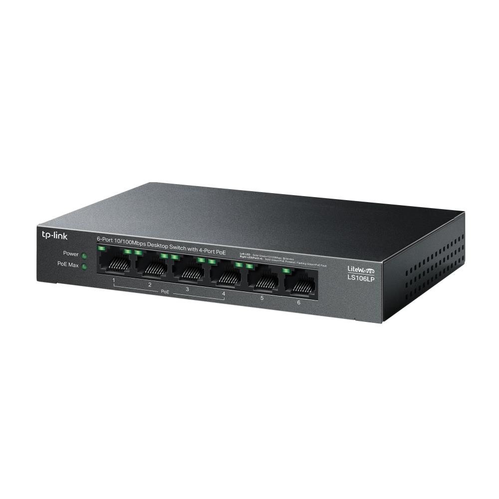 Switch TP-LINK LS106LP Desktop/pedestal 6x10Base-T / 100Base-TX PoE ports 4 LS106LP - Image 3
