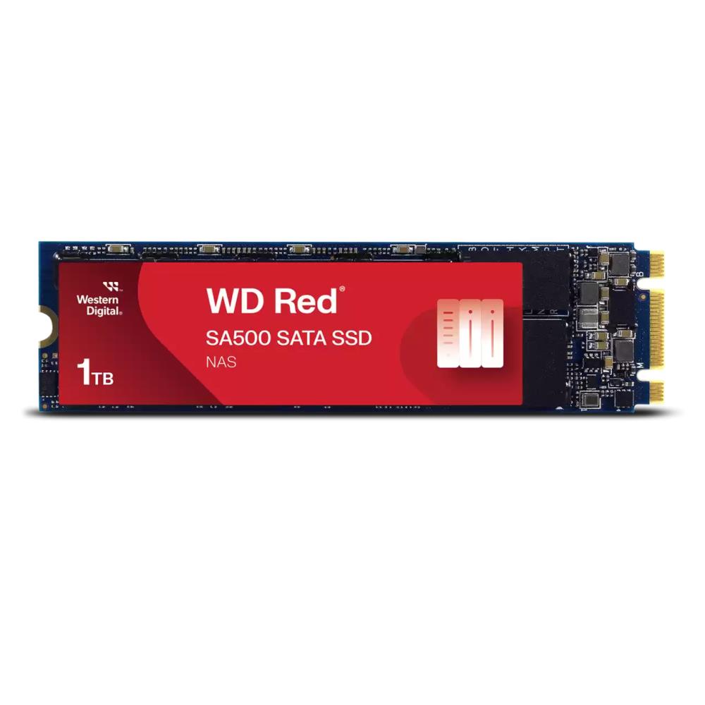 SSD WESTERN DIGITAL Red SA500 1TB M.2 SATA 3.0 Write speed 530 MBytes/sec Read speed 560 MBytes/sec 2.38mm TBW 600 TB MTBF 2000000 hours WDS100T1R0B