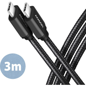 CABLE USB-C TO USB-C 3M 60W/BLACK BUCM3-CM30AB AXAGON