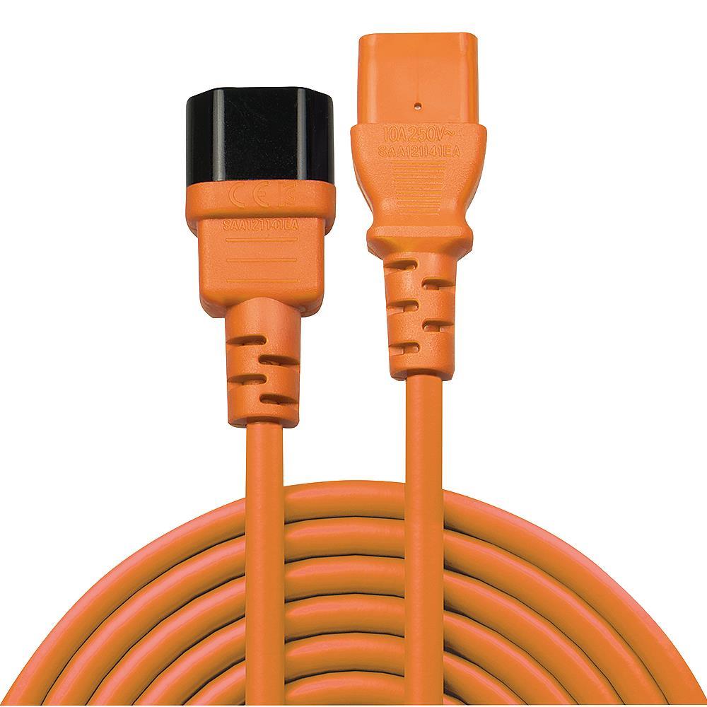 CABLE POWER IEC EXTENSION 0.5M/ORANGE 30473 LINDY - Image 2