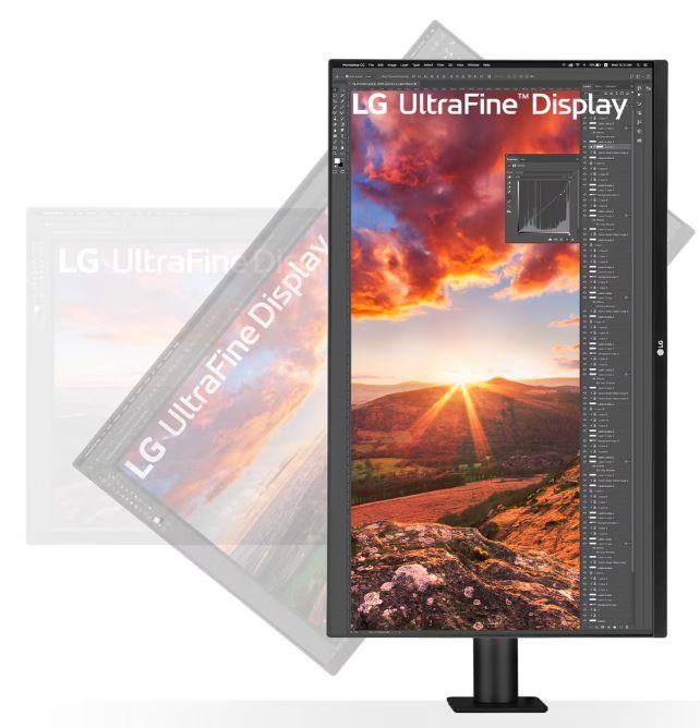 LCD Monitor LG 31.5" Panel IPS 3840x2160 16:9 60Hz 5 ms Speakers Swivel Pivot Height adjustable Tilt Colour Black 32UN880K-B - Image 5