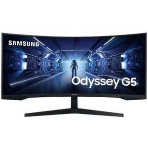 LCD Monitor SAMSUNG Odyssey G5 34" Gaming/Curved/21 : 9 Panel VA 3440x1440 21:9 1 ms Tilt Colour Black LC34G55TWWPXEN