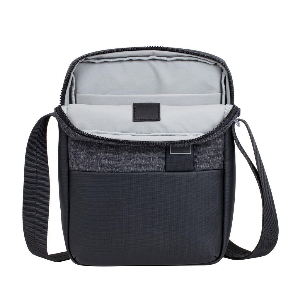 TABLET CASE CROSSBODY 11"/8811 BLACK MELANGE RIVACASE - Image 5
