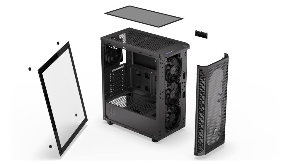 Case ENDORFY Signum 300 Air MidiTower Case product features Transparent panel Not included ATX MicroATX MiniITX Colour Black EY2A005 - Image 6