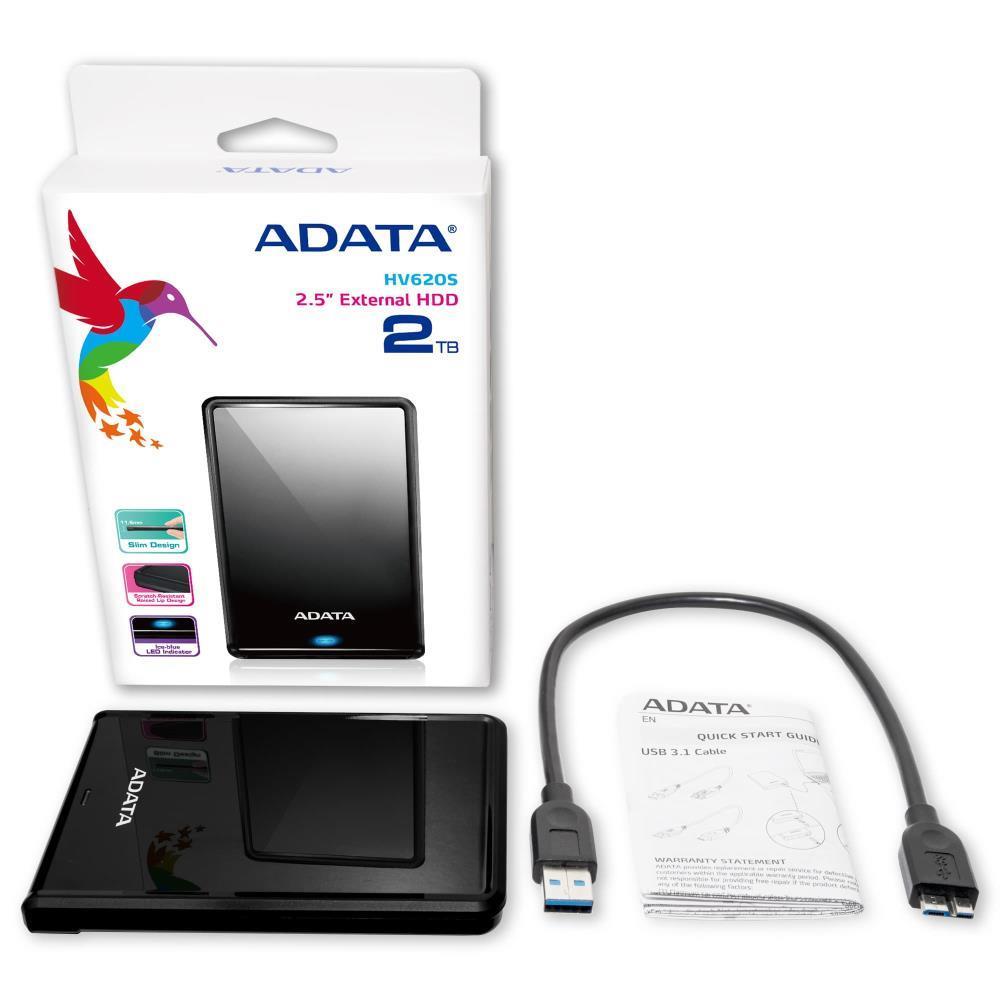 External HDD ADATA HV620S 1TB USB 3.1 Colour Black AHV620S-1TU31-CBK - Image 5