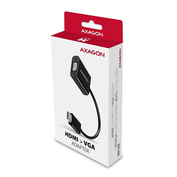I/O ADAPTER HDMI TO VGA/0.15M RVH-VGN AXAGON - Image 2