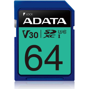 MEMORY SDXC 64GB V30/ASDX64GUI3V30S-R ADATA
