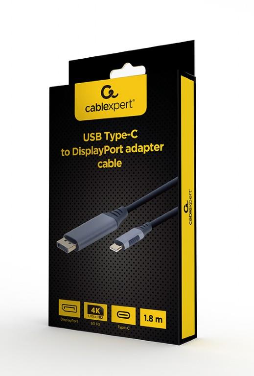 CABLE USB-C TO DP 1.8M/GREY CC-USB3C-DPF-01-6 GEMBIRD - Image 3