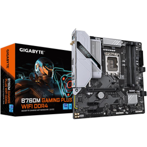 Mainboard GIGABYTE Intel B760 Express LGA1700 Micro-ATX Memory DDR4 Memory slots 4 2xPCI-Express 3.0 1x 1xPCI-Express 4.0 16x 2xM.2 1xHDMI 1xDisplayPort 2xUSB 2.0 1xUSB 3.2 1xUSB-C 1xPS/2 1xOptical S/PDIF 1xRJ45 3xAudio port B760MGPWIFIDDR41.0
