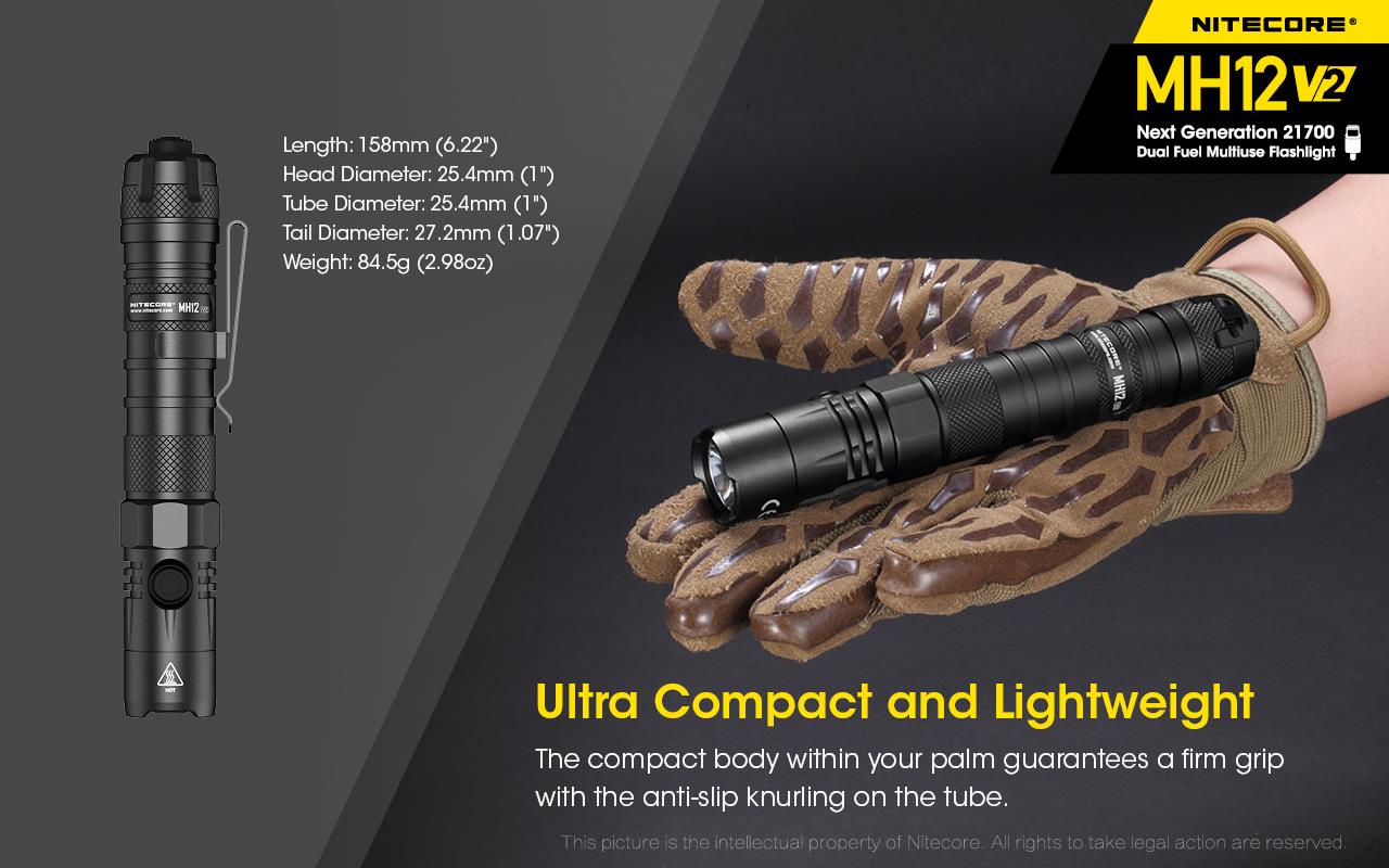 FLASHLIGHT MH SERIES/1200 LUMENS MH12 V2 NITECORE - Image 9
