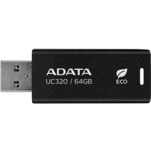 MEMORY DRIVE FLASH USB3.2 64GB/BLACK UC320-64G-RBK/BK ADATA