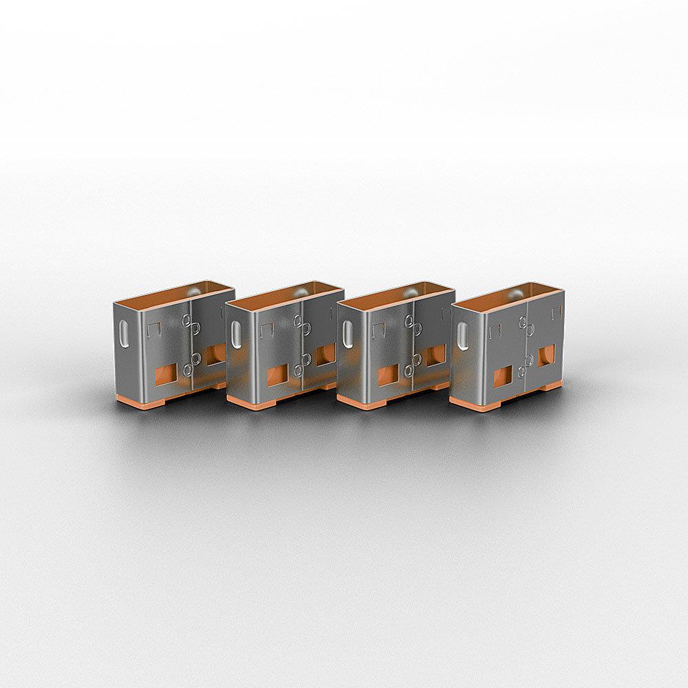 USB PORT BLOCKER 4PACK/ORANGE 40453 LINDY - Image 2