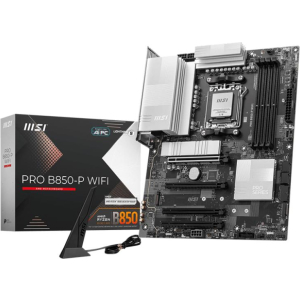 Mainboard MSI AMD B850 SAM5 ATX Memory DDR5 Memory slots 4 4xPCI-Express 16x 3xM.2 1xHDMI 1xAudio-In 1xAudio-Out 4xUSB 2.0 2xUSB 3.2 2xUSB-C 1xOptical S/PDIF 1xRJ45 PROB850-PWIFI