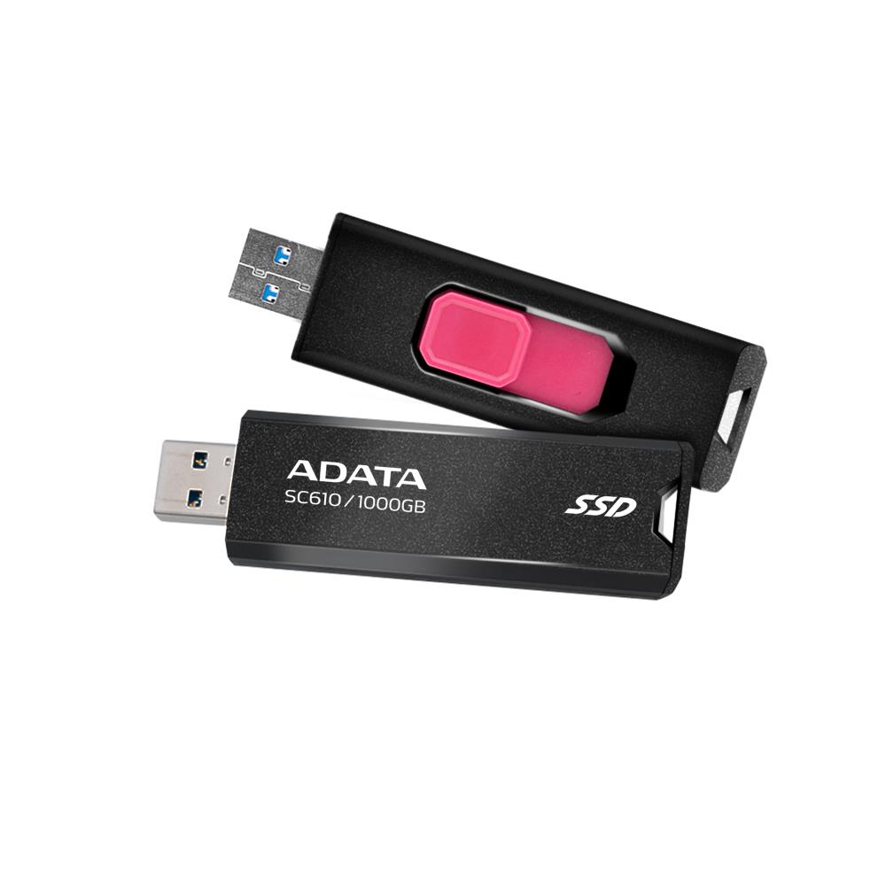 External SSD ADATA SC610 1TB USB 3.2 Write speed 500 MBytes/sec Read speed 550 MBytes/sec SC610-1000G-CBK/RD - Image 5