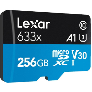 MEMORY MICRO SDXC 256GB UHS-I/W/ADAPTER LSDMI256BB633A LEXAR