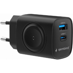 CHARGER USB 2IN1 20W 2PORT/TA-UC-PDQCW20-01-BK GEMBIRD