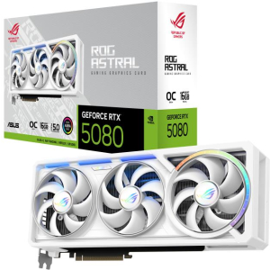 Graphics Card ASUS NVIDIA GeForce RTX 5080 16 GB GDDR7 256 bit Triple slot Fansink ROG-ASTRAL-RTX5080O16G-WH