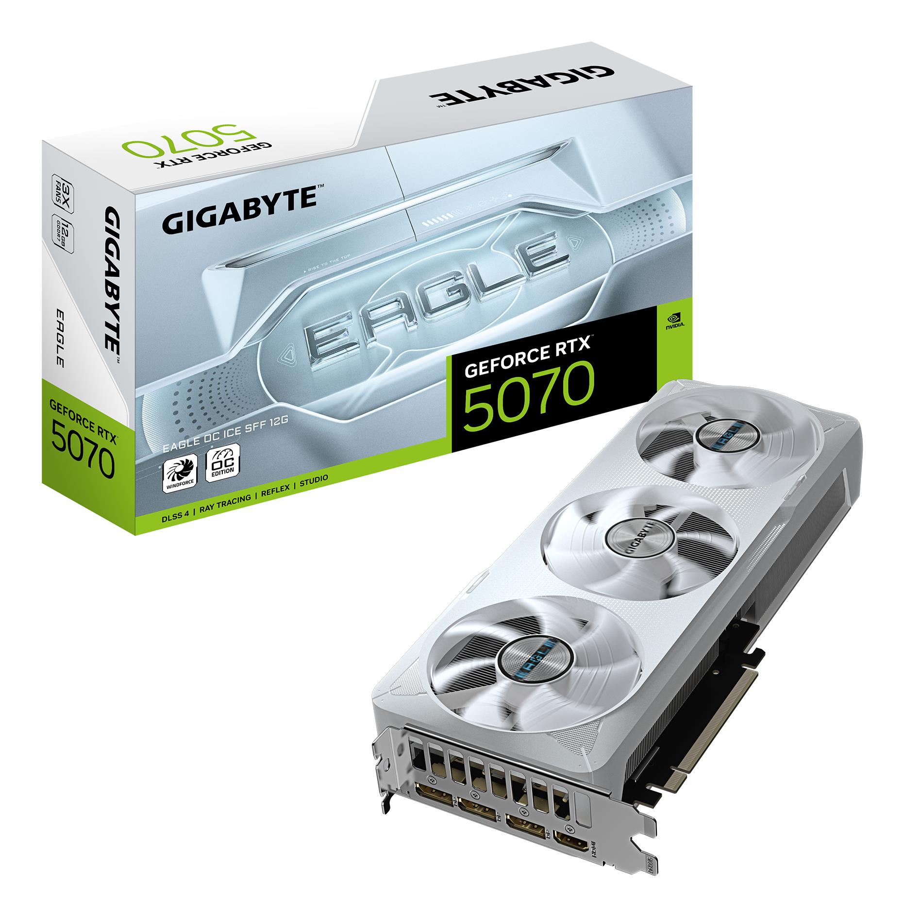 Graphics Card GIGABYTE NVIDIA GeForce RTX 5070 12 GB GDDR7 192 bit PCIE 5.0 16x GPU 2587 MHz Triple slot Fansink 1xHDMI 3xDisplayPort GV-N5070EAGLEOCICE-12GD - Image 11
