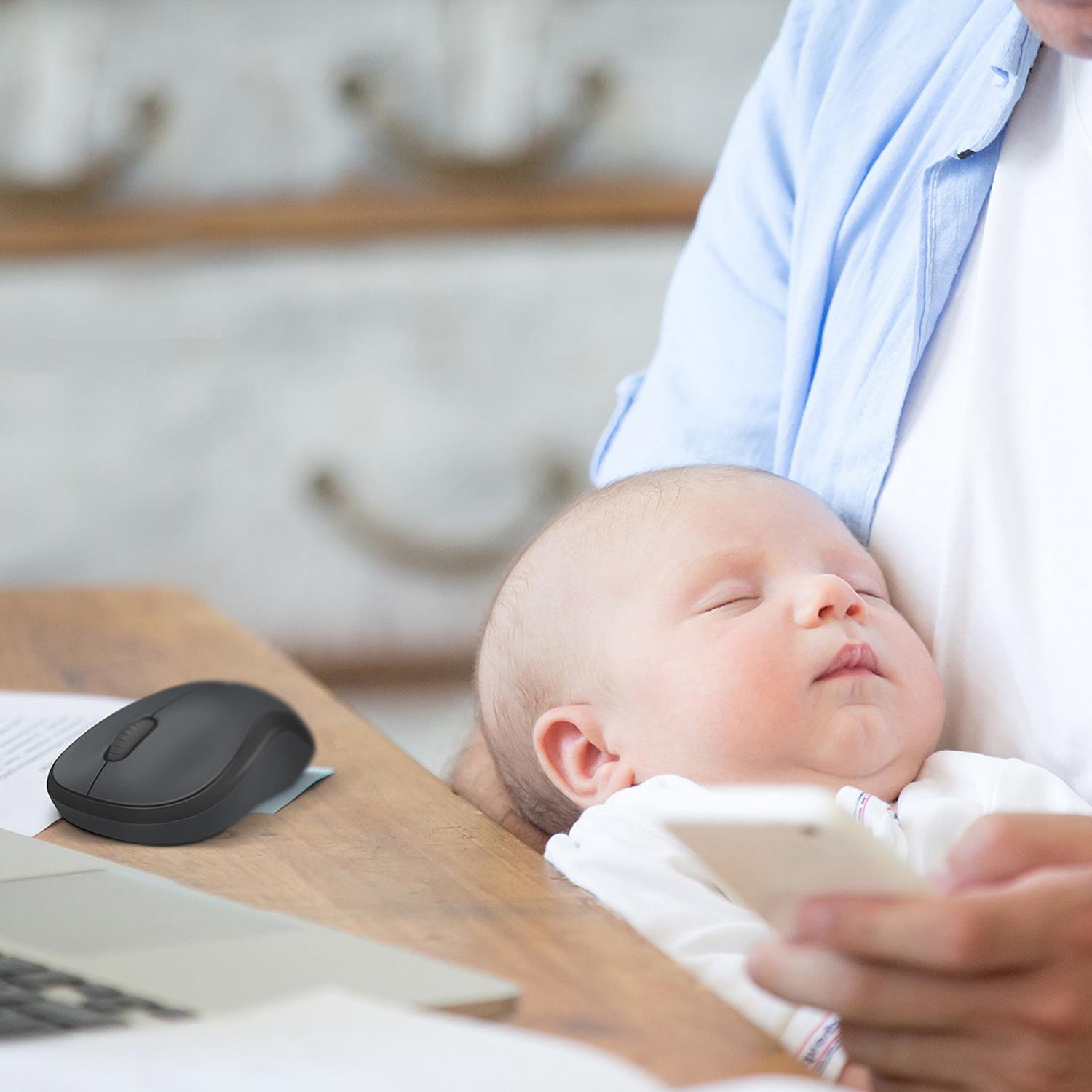 MOUSE USB OPTICAL WRL M220/SILENT B/G 910-004878 LOGITECH - Image 5