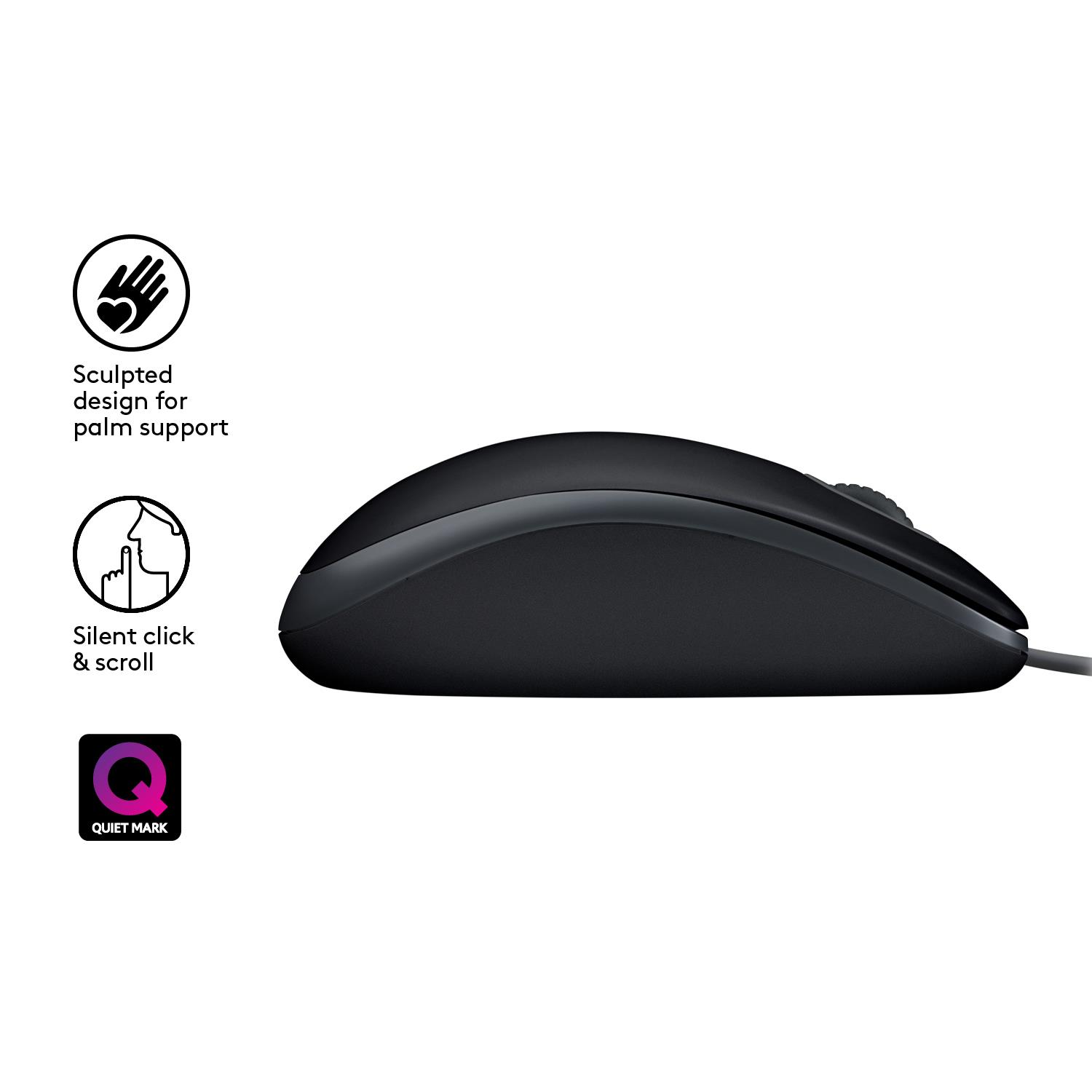 MOUSE USB OPTICAL B110 SILENT/BLACK 910-005508 LOGITECH - Image 6